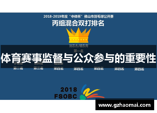 体育赛事监督与公众参与的重要性